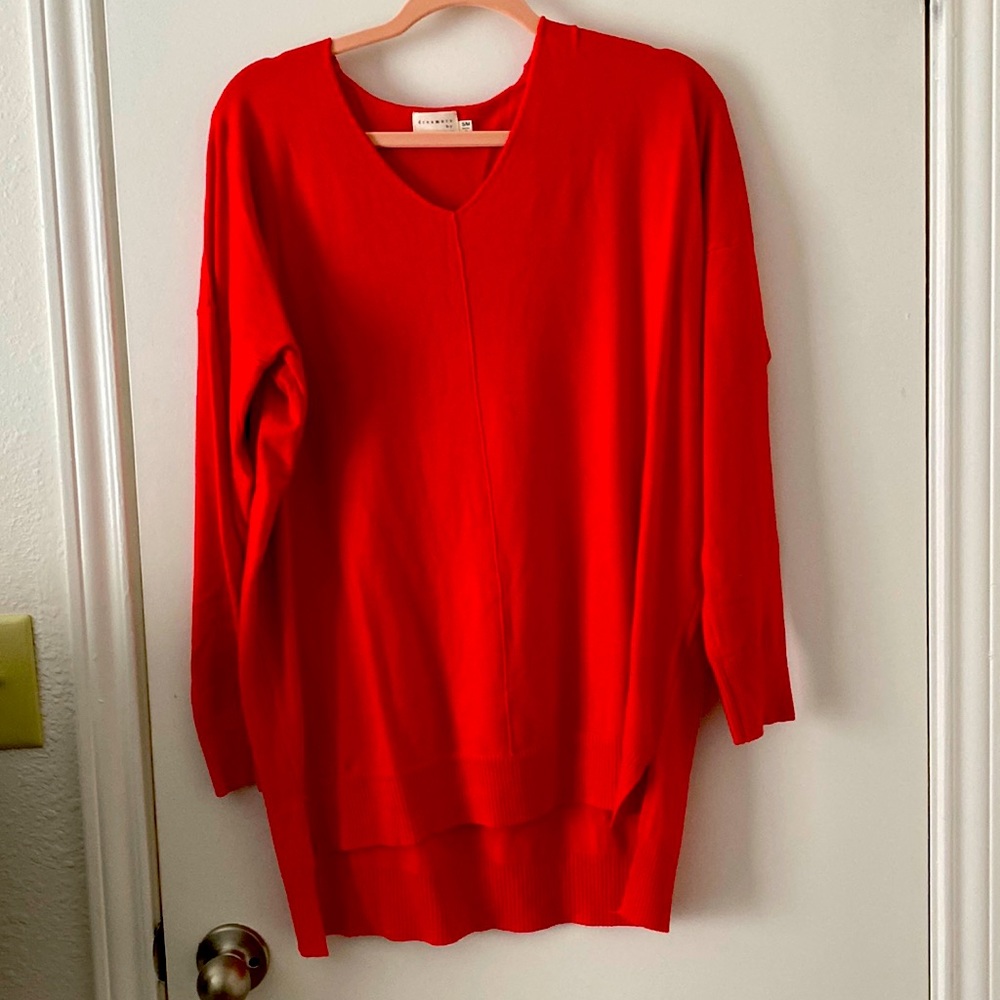 Soft Hi/Low Red Sweater
